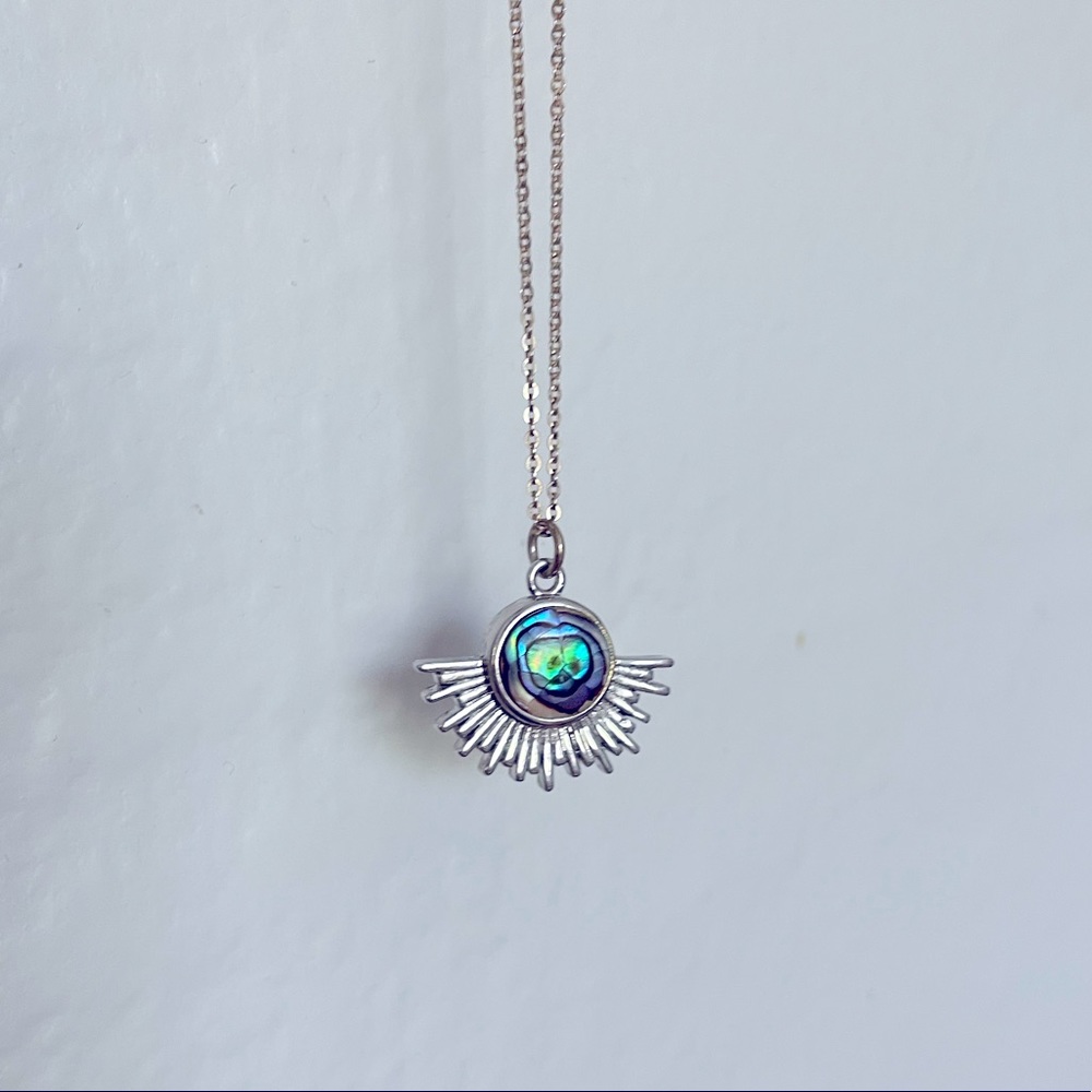 sterling silver half sun necklace